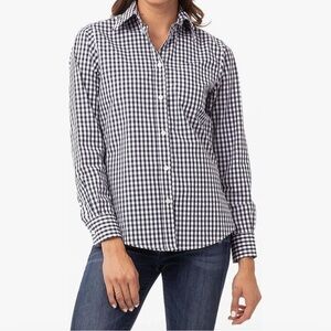 H&M Chic Blue and White Gingham Shirt Size 2